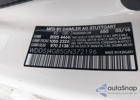 2016 Mercedes-Benz Cla 250 4Matic from USA, damaged, VIN WDDSJ4GB5GN372196